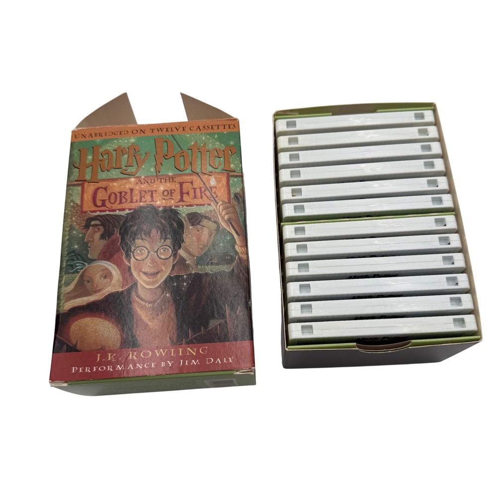 Harry Potter Goblet of Fire Audiobook 12 Cassette Tape Set Jim Dale Complete
